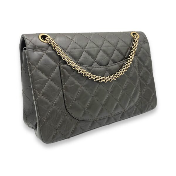 2.55 Brown Shoulder Bag in Calfskin, Gold hardware - Image 4