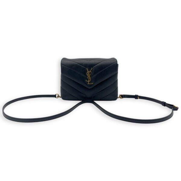 Loulou Toy Black Crossbody Bag in Calfskin, Gold hardware - Image 23