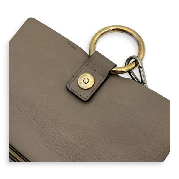 Faye Grey Crossbody Bag in Calfskin, Gold hardware - Image 10