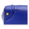Luggage Top Handle Bag Mini Blue in Calfskin, Gold hardware - Image 8