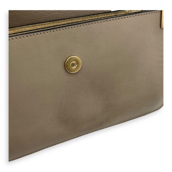 Faye Grey Crossbody Bag in Calfskin, Gold hardware - Image 9