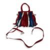 Bazar Fringe Detailed Multi-colour Tote Bag in Distressed Leather, Silver hardware - Image 9