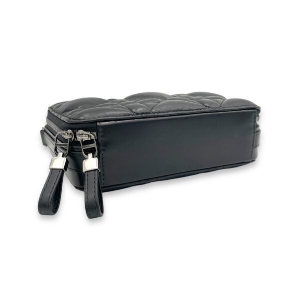 Caro Box  Crossbody Bag Black in Lambskin, Silver - Image 5