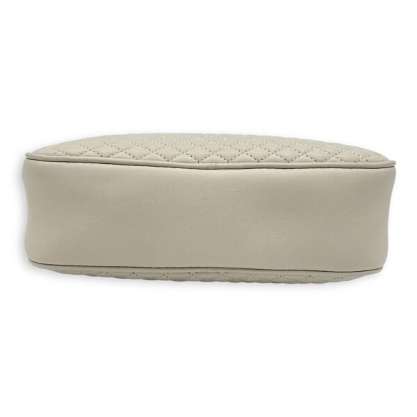 Camera Crossbody Bag White in Lambskin, Gold hardware - Image 5