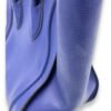 Luggage Top Handle Bag Mini Blue in Calfskin, Gold hardware - Image 9