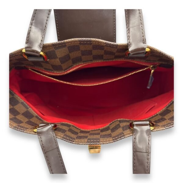 Logo Top Handle Bag Brown in Coated Canvas, Gold hardware - Image 6
