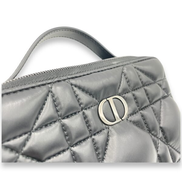 Caro Box  Crossbody Bag Black in Lambskin, Silver - Image 6