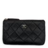 Classic Mini Pouch in Lambskin, Silver Hardware