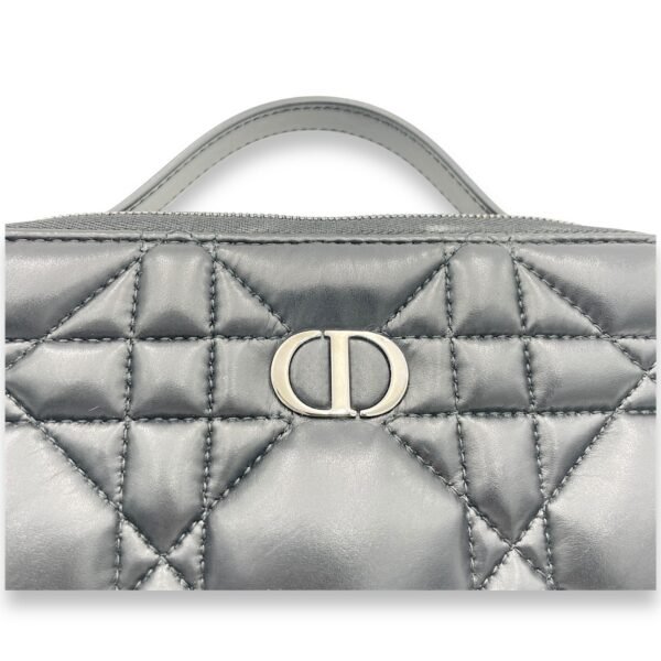 Caro Box  Crossbody Bag Black in Lambskin, Silver - Image 7