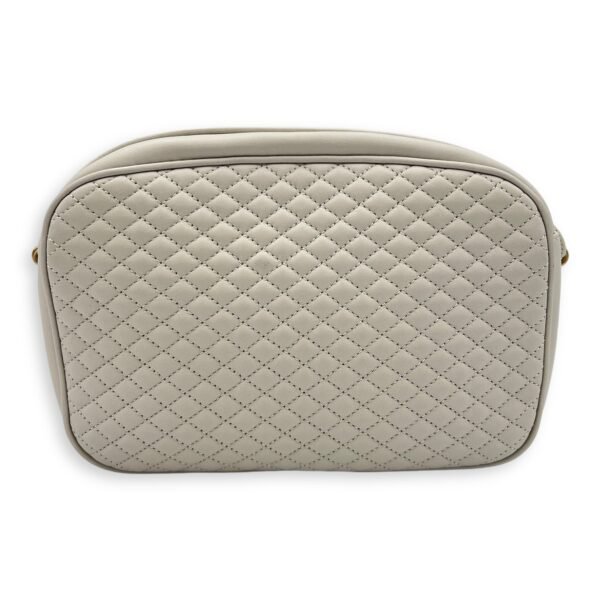 Camera Crossbody Bag White in Lambskin, Gold hardware - Image 2