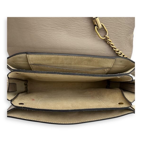Faye Grey Crossbody Bag in Calfskin, Gold hardware - Image 6