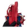 Bazar Fringe Detailed Multi-colour Tote Bag in Distressed Leather, Silver hardware - Image 11