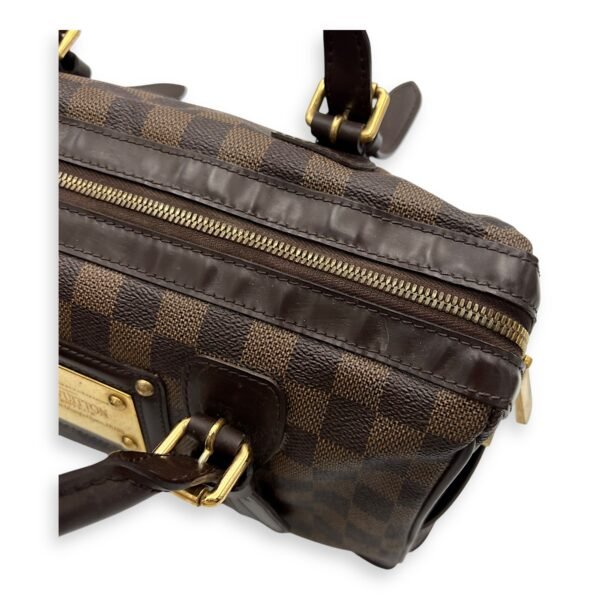 Berkeley Top Handle Bag Brown in Coated Canvas, Gold hardware - Image 27