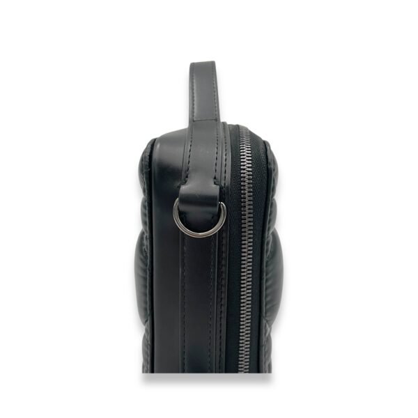 Caro Box  Crossbody Bag Black in Lambskin, Silver - Image 8