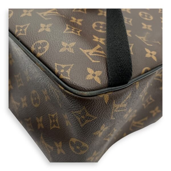 Macassar Josh Brown Backpack in Monogram Coated Canvas, Silver hardware - Image 16