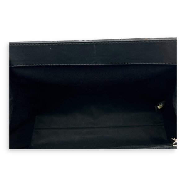 CC Quilted Black Clutch in Patent Leather, Silver hardware - Image 7