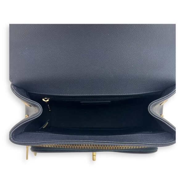 Business Affinity Top Handle Bag Blue in Caviar Leather, Light Gold hardware - Image 6