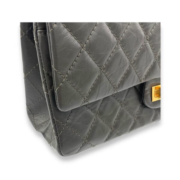 2.55 Brown Shoulder Bag in Calfskin, Gold hardware - Image 10