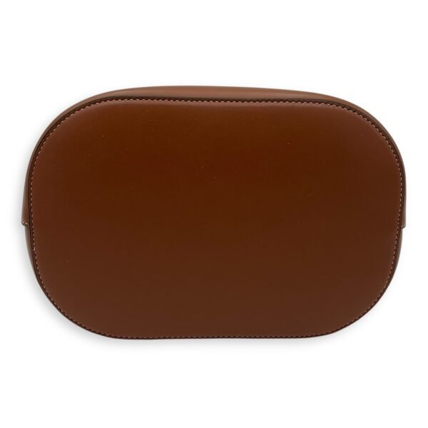 Louise Medium Brown Bucket Bag in Calfskin, Gold hardware - Image 5