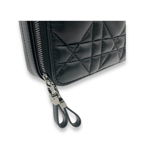 Caro Box  Crossbody Bag Black in Lambskin, Silver - Image 10