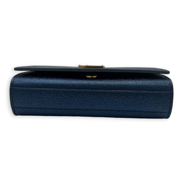 Kate Mini Blue Crossbody Bag in Calfskin, Gold hardware - Image 5