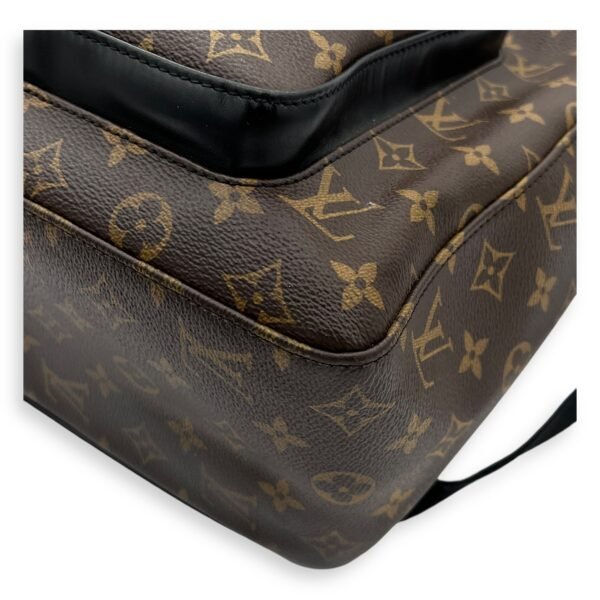 Macassar Josh Brown Backpack in Monogram Coated Canvas, Silver hardware - Image 14