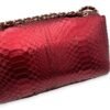 Classic Red Shoulder Bag in Python Leather, Gold hardware - Image 11