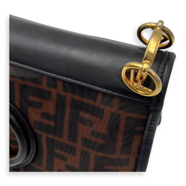 Kan I Shoulder Bag Brown in Mesh, Gold hardware - Image 8