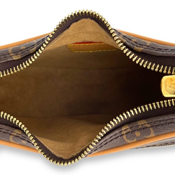 Loop Brown Shoulder Bag in Monogram Coated Canvas, Gold hardware - Image 11
