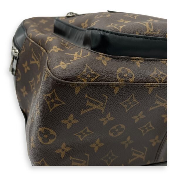 Macassar Josh Brown Backpack in Monogram Coated Canvas, Silver hardware - Image 13
