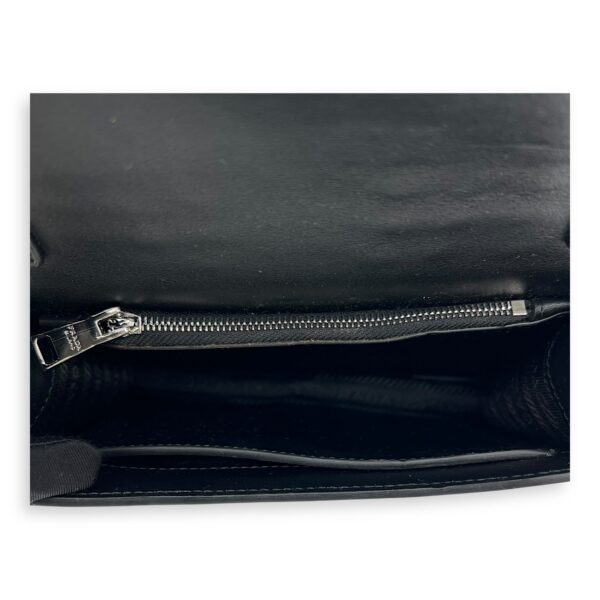 Studs Clutch Black in Calfskin, Silver hardware - Image 6