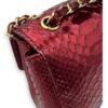Classic Red Shoulder Bag in Python Leather, Gold hardware - Image 10