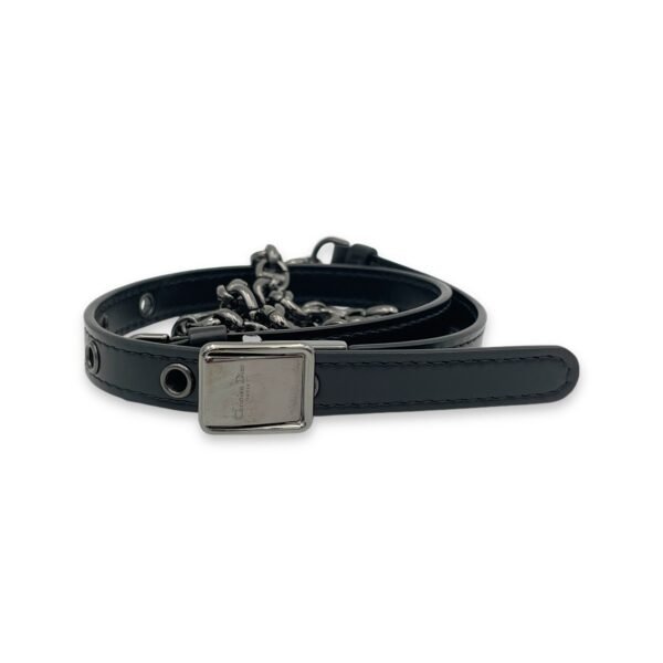 Caro Box  Crossbody Bag Black in Lambskin, Silver - Image 12