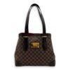 Hampstead Shoulder Bag Damier Ebene in Coated Canvas, Gold hardware