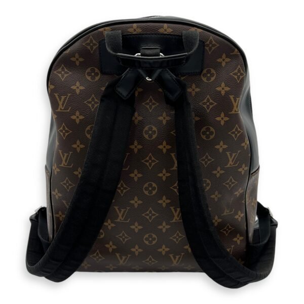 Macassar Josh Brown Backpack in Monogram Coated Canvas, Silver hardware - Image 2