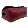 Classic Red Shoulder Bag in Python Leather, Gold hardware - Image 8