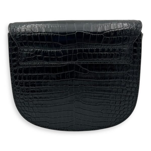Kaia Crossbody Bag Black in Python Embossed Calfskin, Gold hardware - Image 2