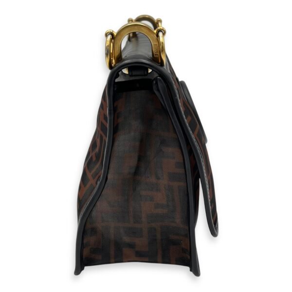 Kan I Shoulder Bag Brown in Mesh, Gold hardware - Image 3