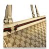 Mayfair Medium Brown Top Handle Bag in Canvas, Gold hardware - Image 6