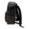 Macassar Josh Brown Backpack in Monogram Coated Canvas, Silver hardware - Image 4