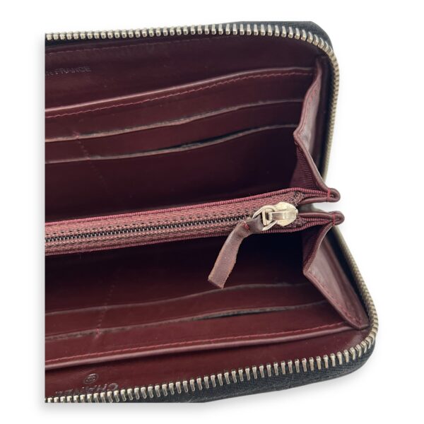 CC Long Black Wallet in Lambskin, Silver hardware - Image 7