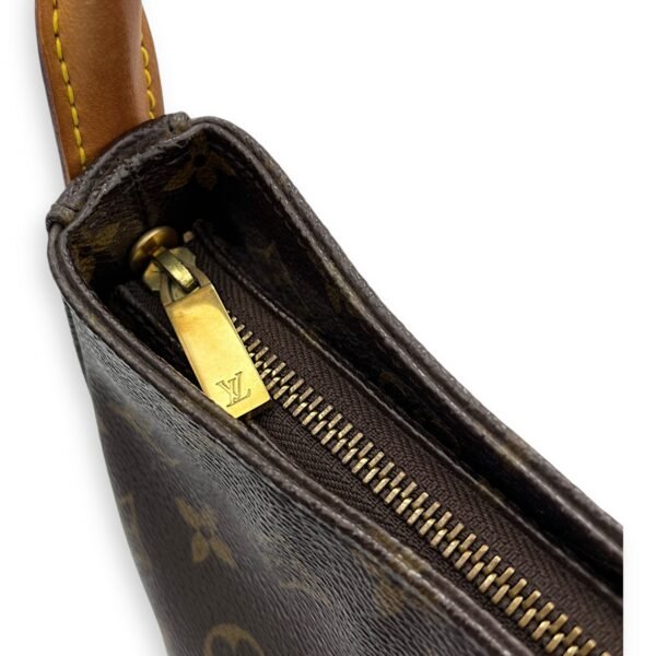 Looping GM Brown Shoulder Bag in Monogram Coated Canvas, Gold hardware - Image 11