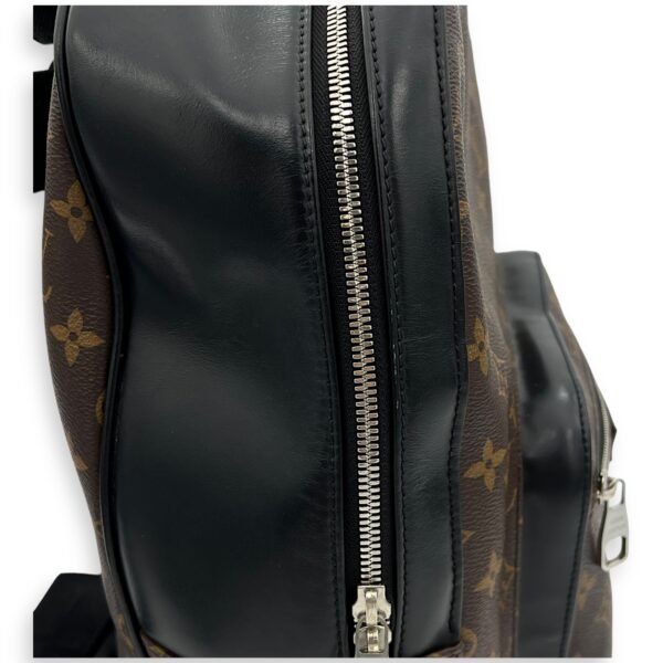 Macassar Josh Brown Backpack in Monogram Coated Canvas, Silver hardware - Image 11