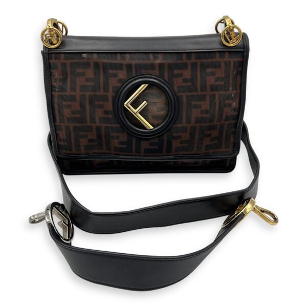 Kan I Shoulder Bag Brown in Mesh, Gold hardware - Image 15