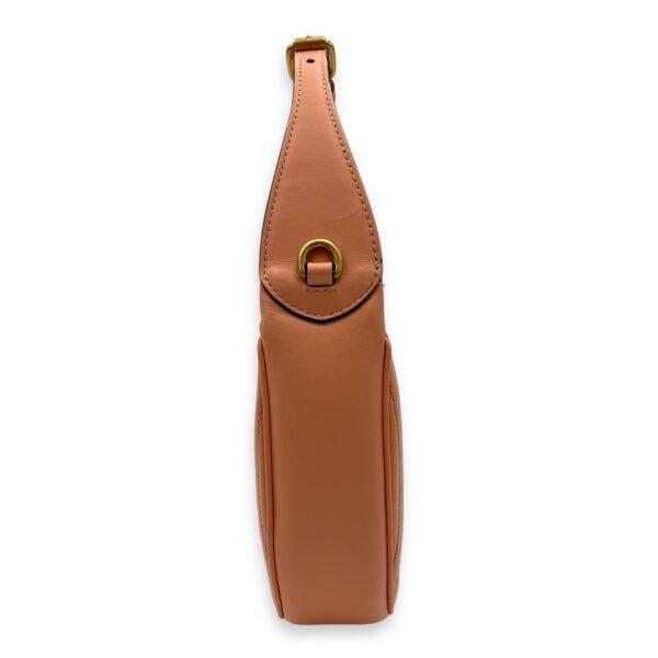 Half Moon Marmont Peach Shoulder Bag in Calfskin, Gold hardware - Image 3
