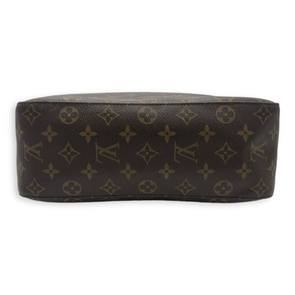Looping GM Brown Shoulder Bag in Monogram Coated Canvas, Gold hardware - Image 5