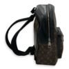 Macassar Josh Brown Backpack in Monogram Coated Canvas, Silver hardware - Image 3