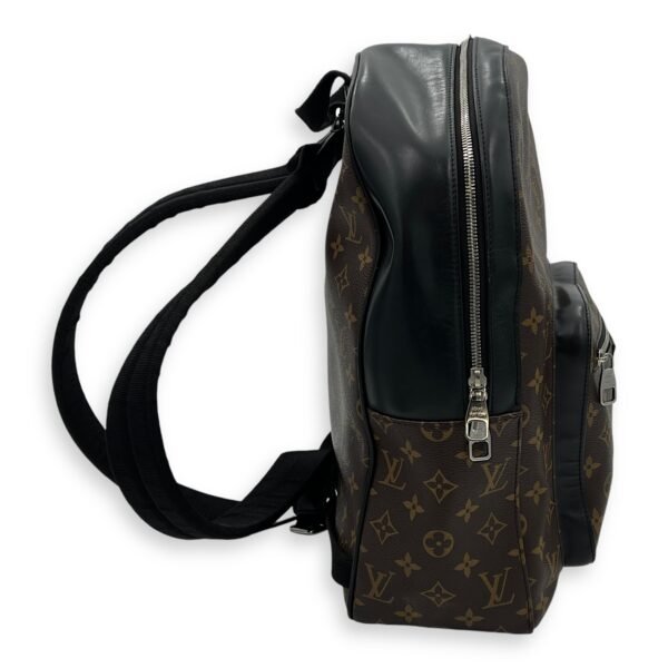 Macassar Josh Brown Backpack in Monogram Coated Canvas, Silver hardware - Image 3