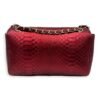 Classic Red Shoulder Bag in Python Leather, Gold hardware - Image 2