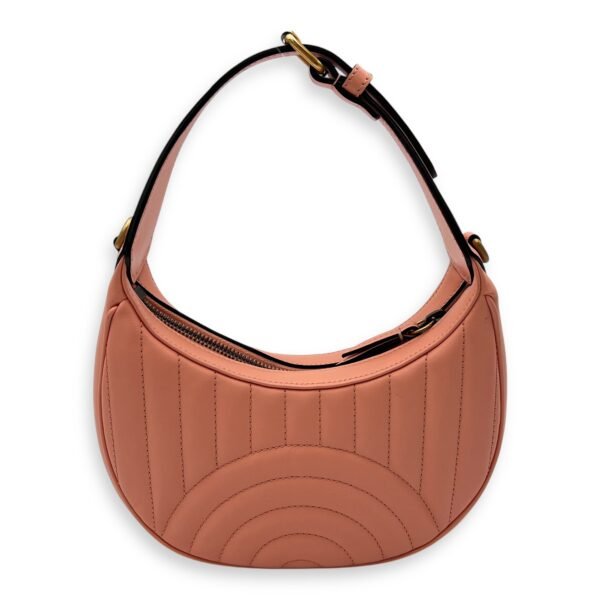 Half Moon Marmont Peach Shoulder Bag in Calfskin, Gold hardware - Image 2
